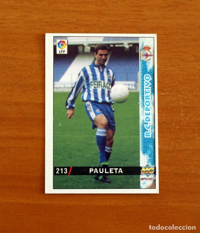 Cromos de f&uacute;tbol: Deportivo La Coru&ntilde;a - N&ordm; 213 Pauleta - Mundicromo Las Fichas de la Liga 1998-1999-98-99