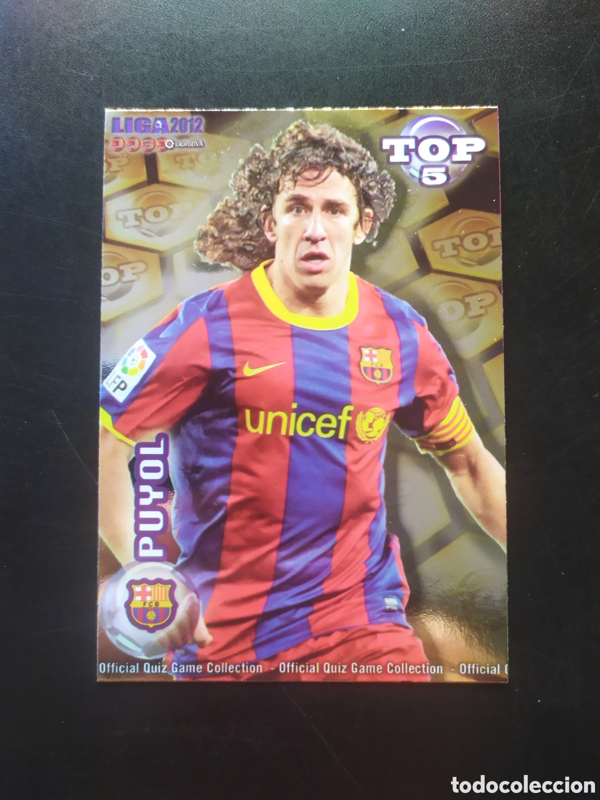Cromos de f&uacute;tbol: Mundicromo fichas Liga 2011 2012 11 12 Puyol top brillo dorado n&deg; 568 Barcelona