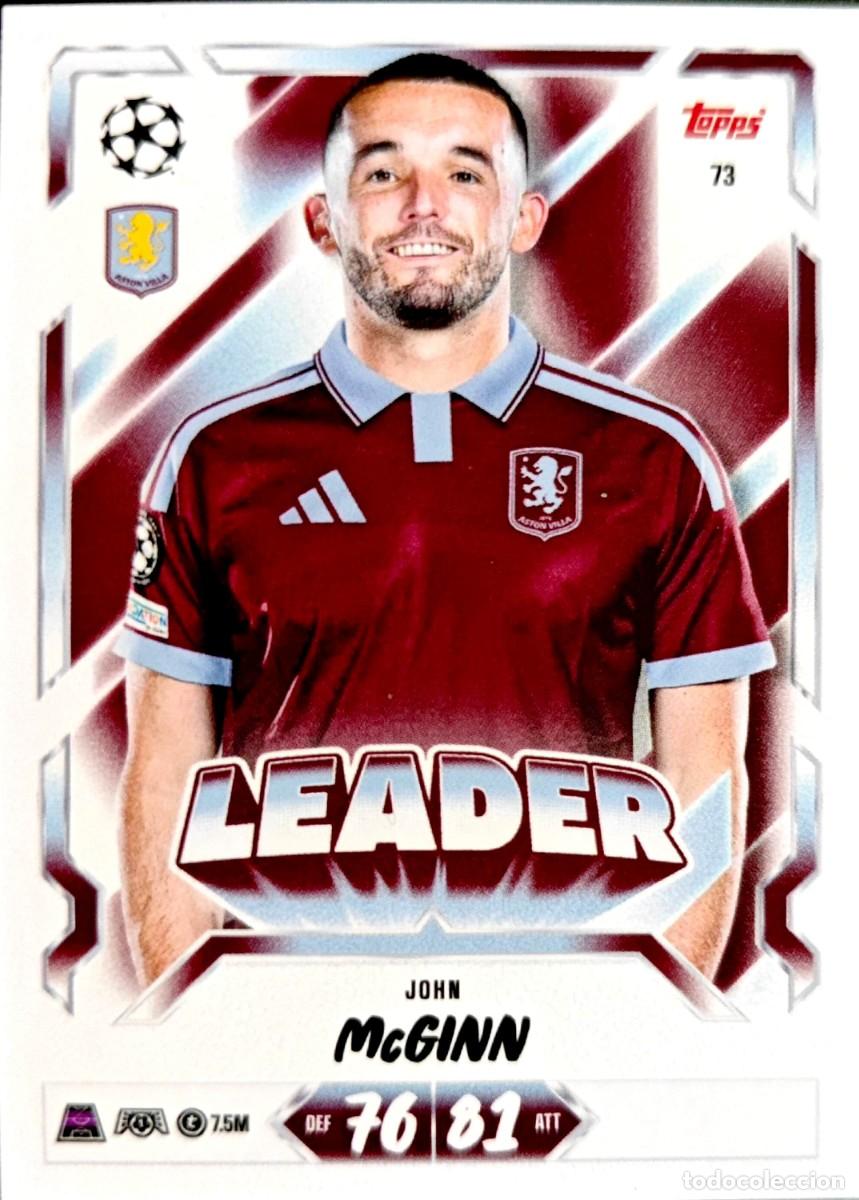 Cromos de f&uacute;tbol: 73 John McGinn - Aston Villa FC - LEADER - TOPPS Match Attax 2026 2027 26 27