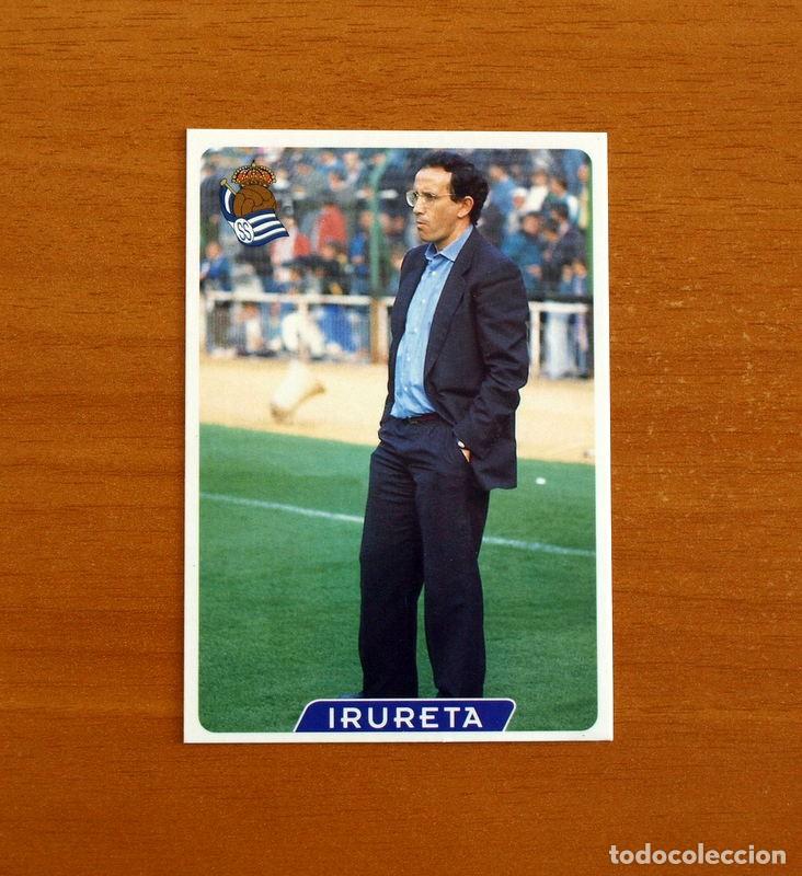 Football Stickers: Real Sociedad-N&ordm; 182 Irureta Entrenador-UH-&Uacute;ltima Hora-Las Fichas la Liga 95-96-1995-1996-Mundicromo
