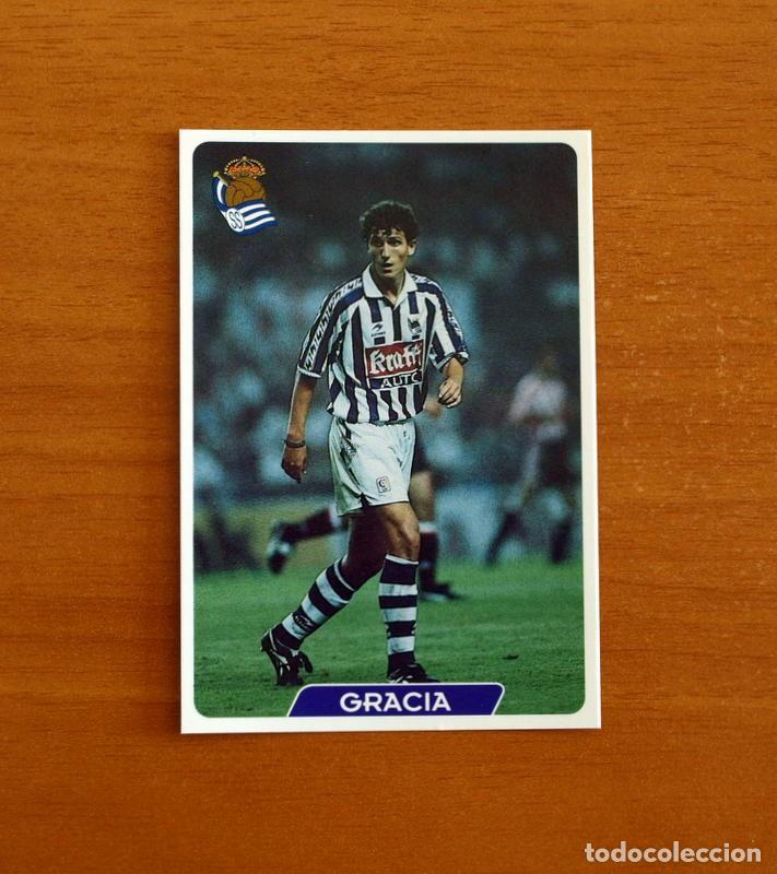 Football Stickers: Real Sociedad -N&ordm; 191 Gracia -UH-&Uacute;ltima Hora -Las Fichas la Liga 95-96-1995-1996 -Mundicromo