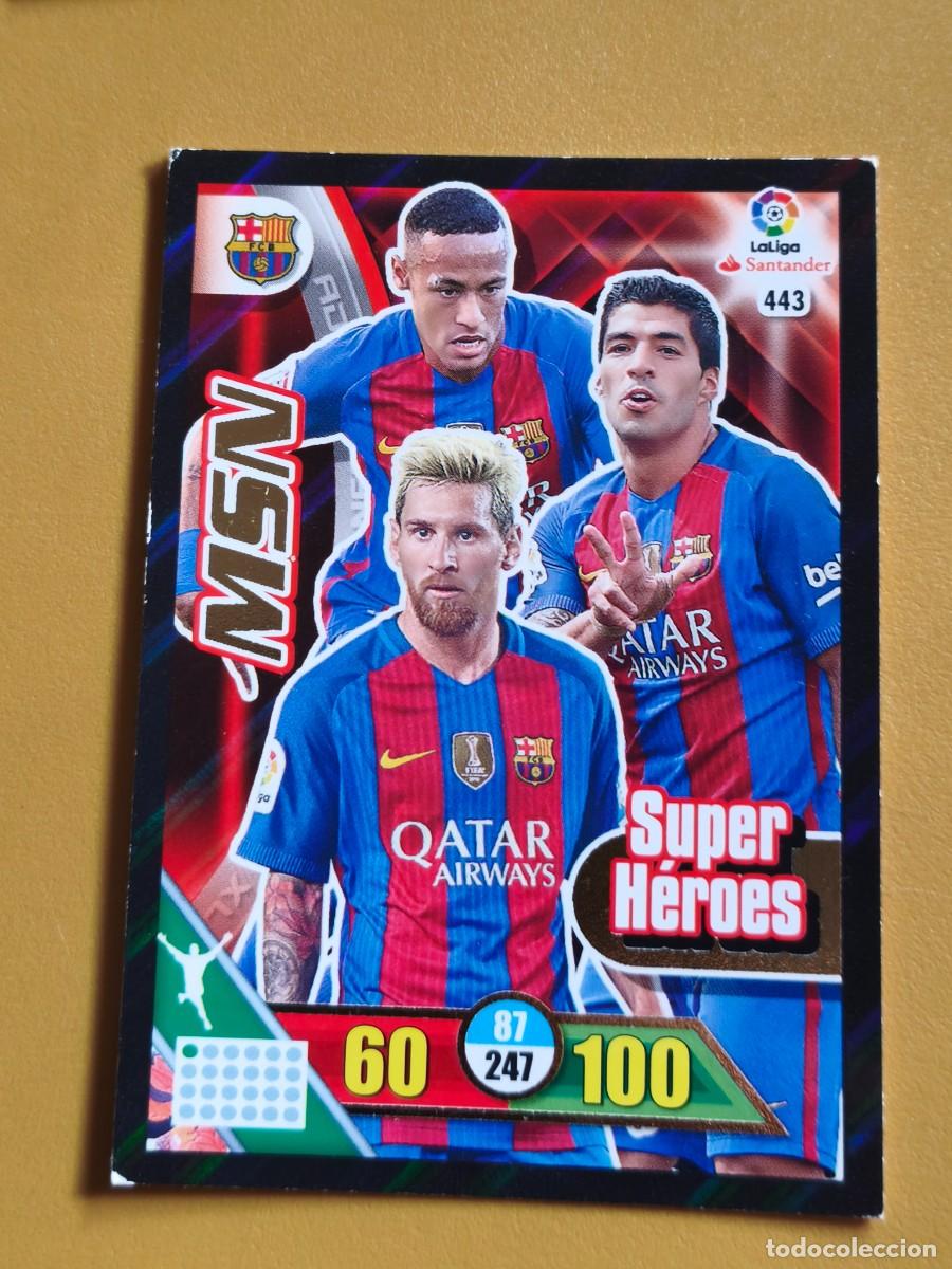 Fu&szlig;ball-Sticker: adrenalyn 2016 17, super heroes. messi