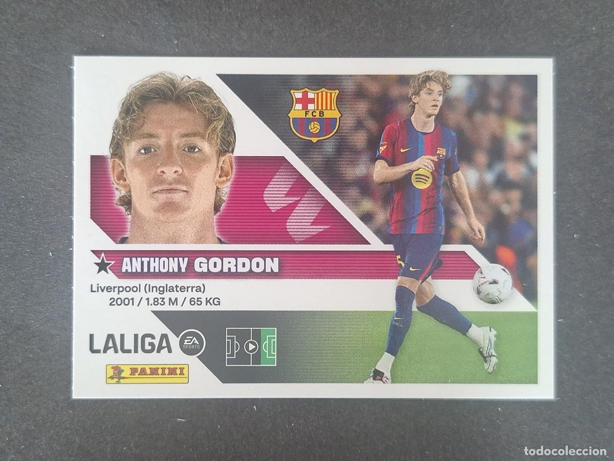 Figurine di Calcio: L2 GORDON F. C. BARCELONA FICHAJE 24 LIGA ESTE 2026 2027 26 27 NUNCA PEGADO SIN PEGAR