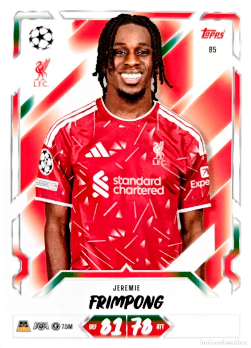 Fu&szlig;ball-Sticker: 85 Jeremie Frimpong - Liverpool FC - TOPPS Match Attax 2026 2027 26 27