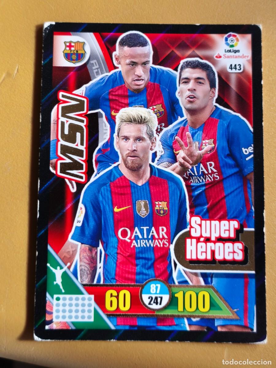 Fu&szlig;ball-Sticker: adrenalyn 2016 17, super heroes. messi
