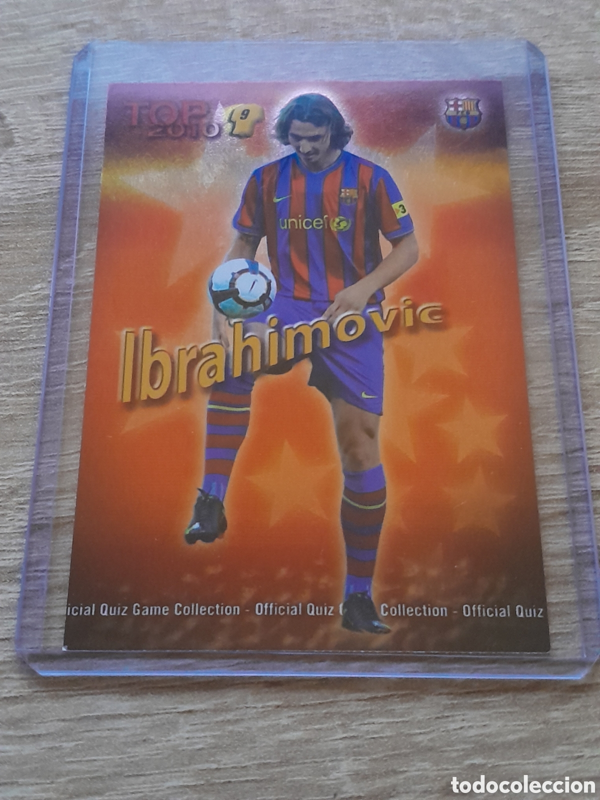 Football Stickers: Mundicromo fichas Liga 2009 2010 09 10 Ibrahimovic top brillo rojo n&deg; 629 Barcelona