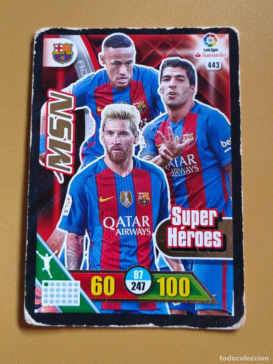 Fu&szlig;ball-Sticker: adrenalyn 2016 17, super heroes. messi