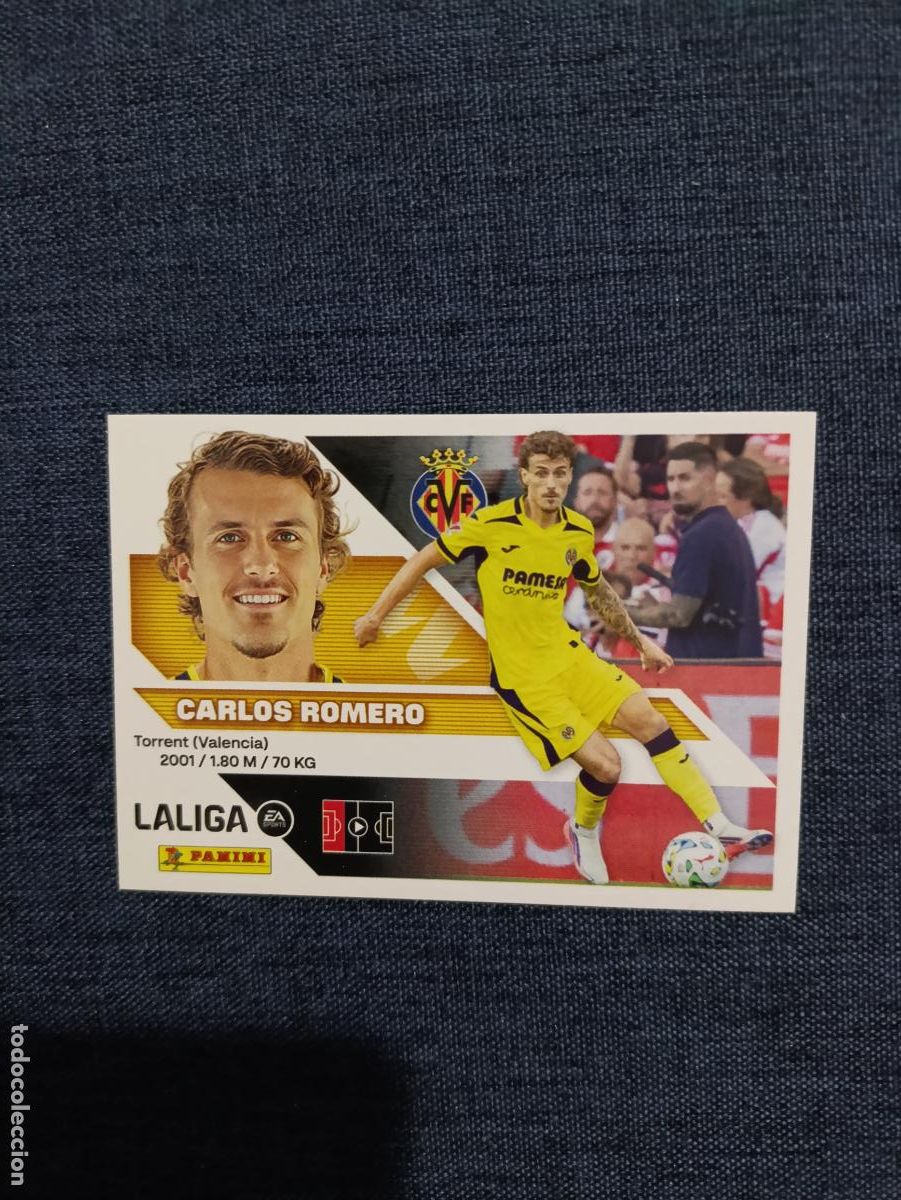 Cromos de f&uacute;tbol: LIGA ESTE 2026 2027 VILLARREAL CF CARLOS R0MERO FICHAJE 4