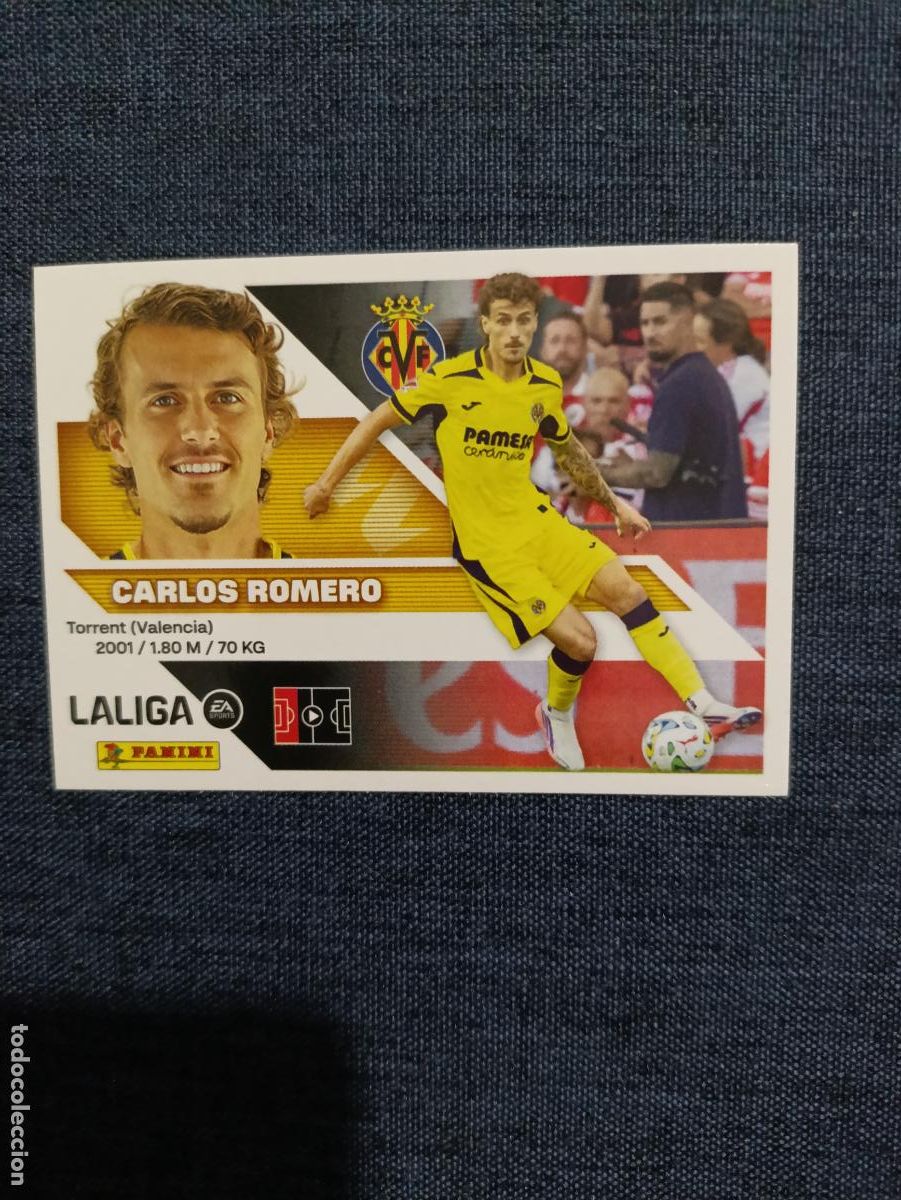 Cromos de f&uacute;tbol: LIGA ESTE 2026 2027 VILLARREAL CF CARLOS R0MERO FICHAJE 4