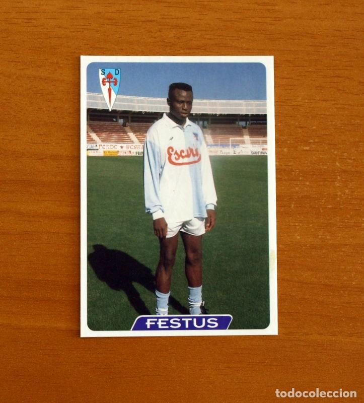 Cromos de f&uacute;tbol: Compostela -N&ordm; 287 Festus -Error-UH-&Uacute;ltima Hora -Las Fichas la Liga 95-96-1995-1996 -Mundicromo