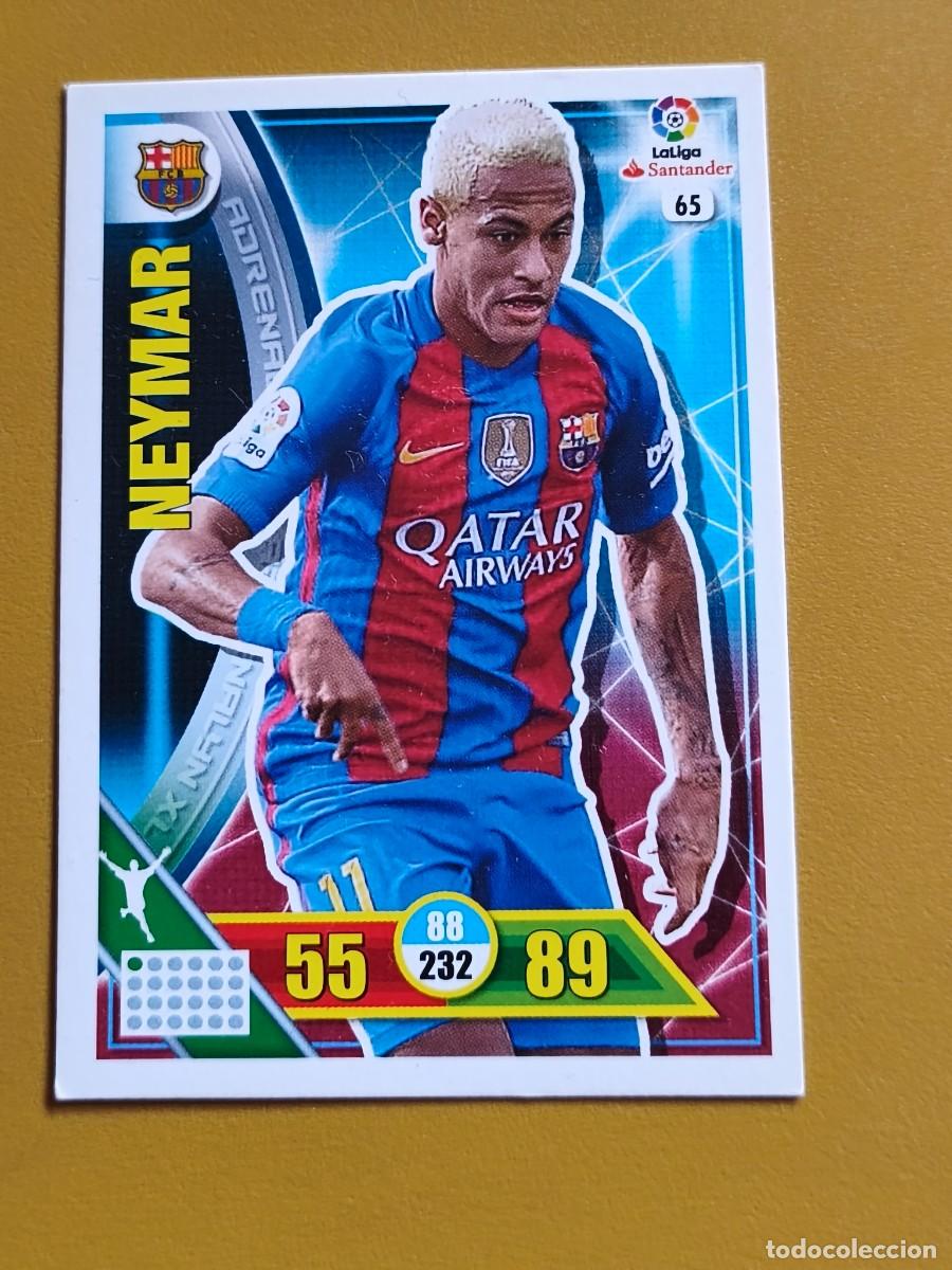 Cromos de f&uacute;tbol: neymar, adrenalyn 2016 17