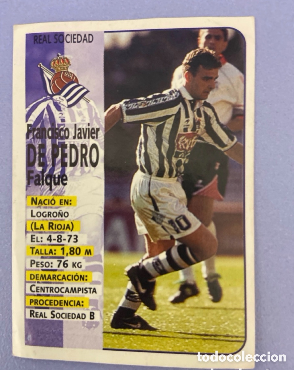 Fu&szlig;ball-Sticker: DE PEDRO REAL SOCIEDAD ED PANINI 98 99 CROMO FUTBOL LIGA 1998 1999 - SIN PEGAR - 58