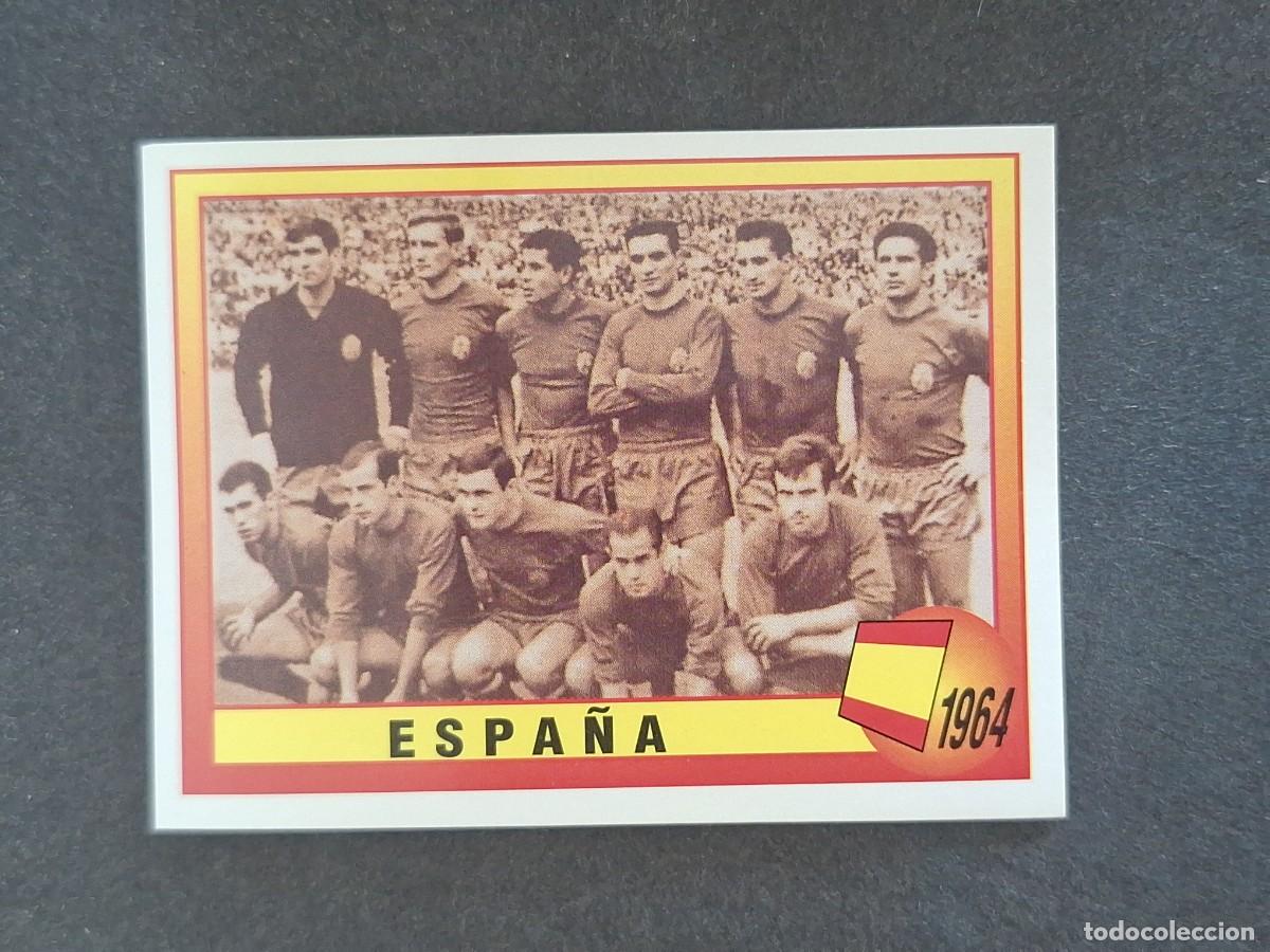 Football Stickers: L3 ALINEACION EQUIPO SELECCION ESPA&Ntilde;A 1964 3 EUROCOPA 1996 EURO 96 PANINI NUNCA PEGADO SIN PEGAR