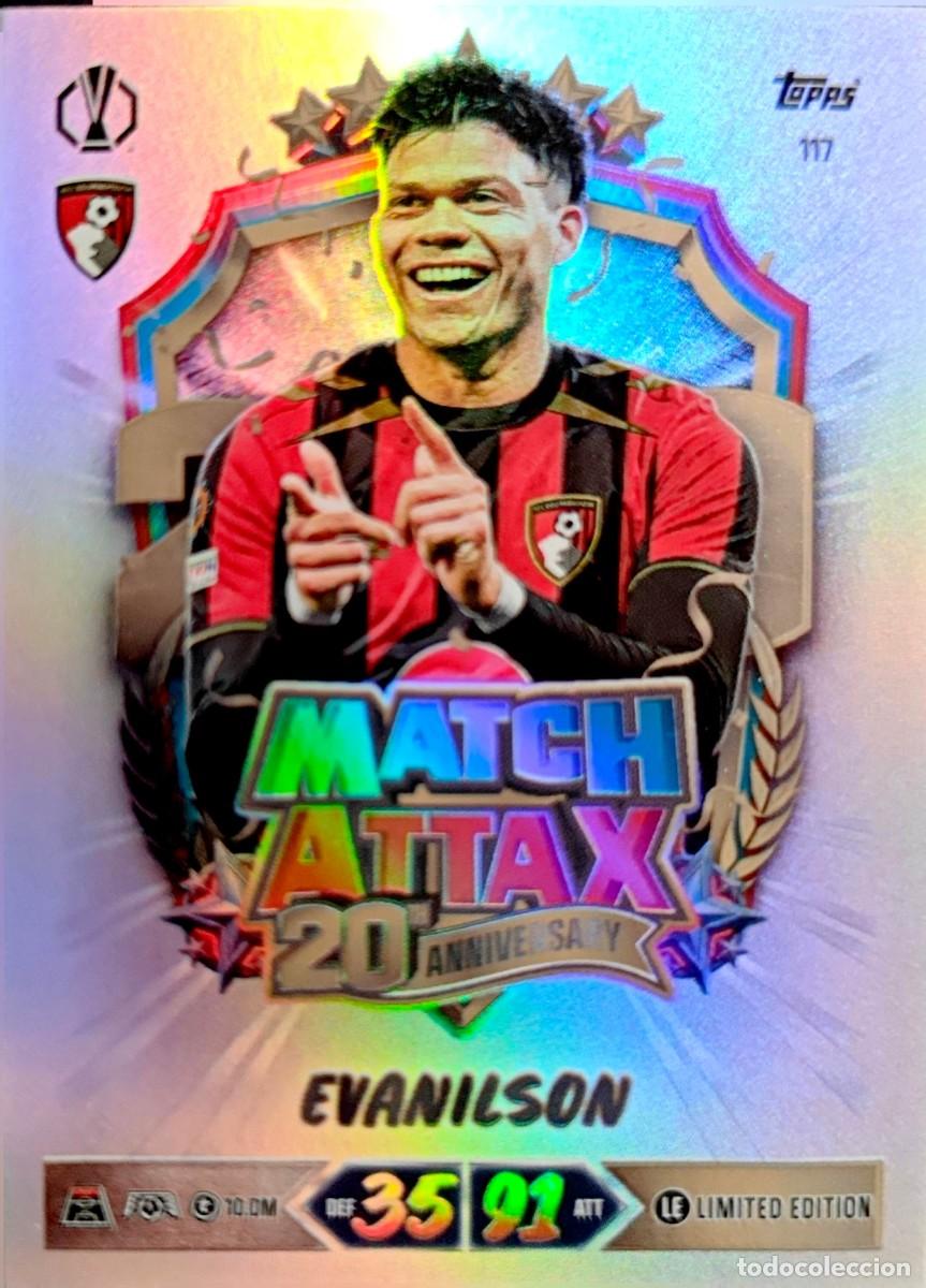 Cromos de f&uacute;tbol: 117 Evanilson - Bournemouth - LIMITED EDITION 20th Anniversary - TOPPS Match Attax 2026 2027 26 27