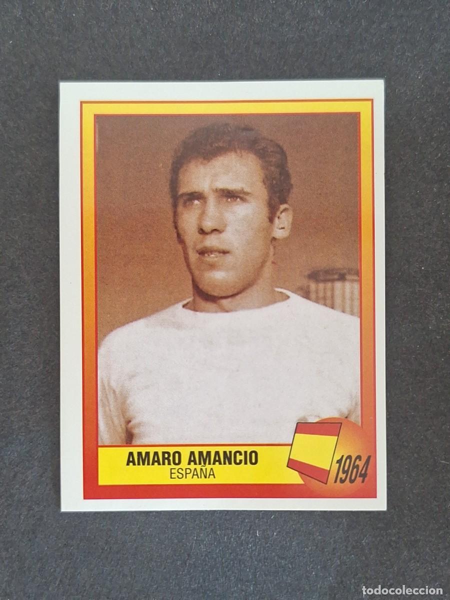 Cromos de f&uacute;tbol: L2 AMARO AMANCIO SELECCION ESPA&Ntilde;A 1964 4 EUROCOPA 1996 EURO 96 PANINI NUNCA PEGADO SIN PEGAR
