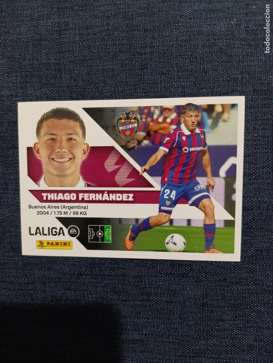 Cromos de f&uacute;tbol: LIGA ESTE 2026 2027 LEVANTE UD THIAGO FERNANDEZ BIS N&ordm;16