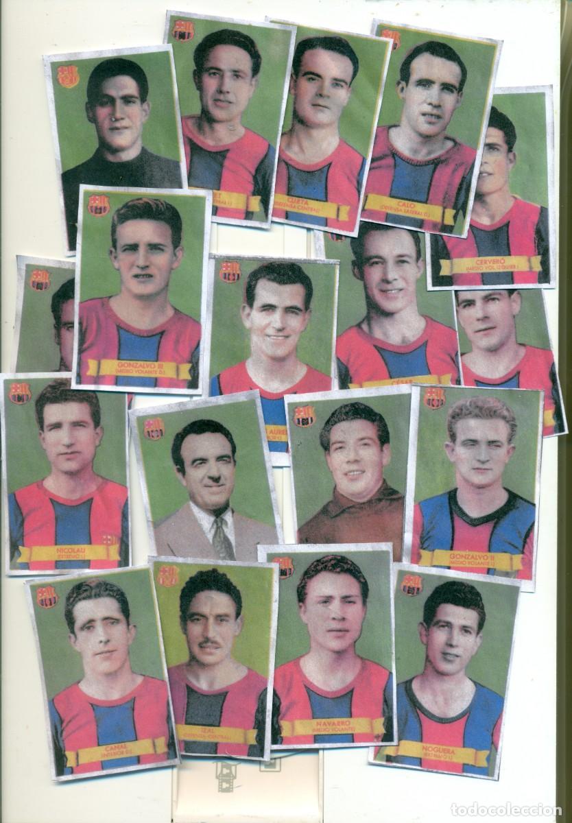 Cromos de Futebol: BARCELONA 18 CROMOS EQUIPO COMPLETO CAMPEONES 49 FACSIMIL