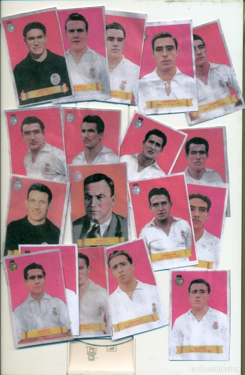 Cromos de Futebol: REAL MADRID 18 CROMOS EQUIPO COMPLETO CAMPEONES 49 FACSIMIL