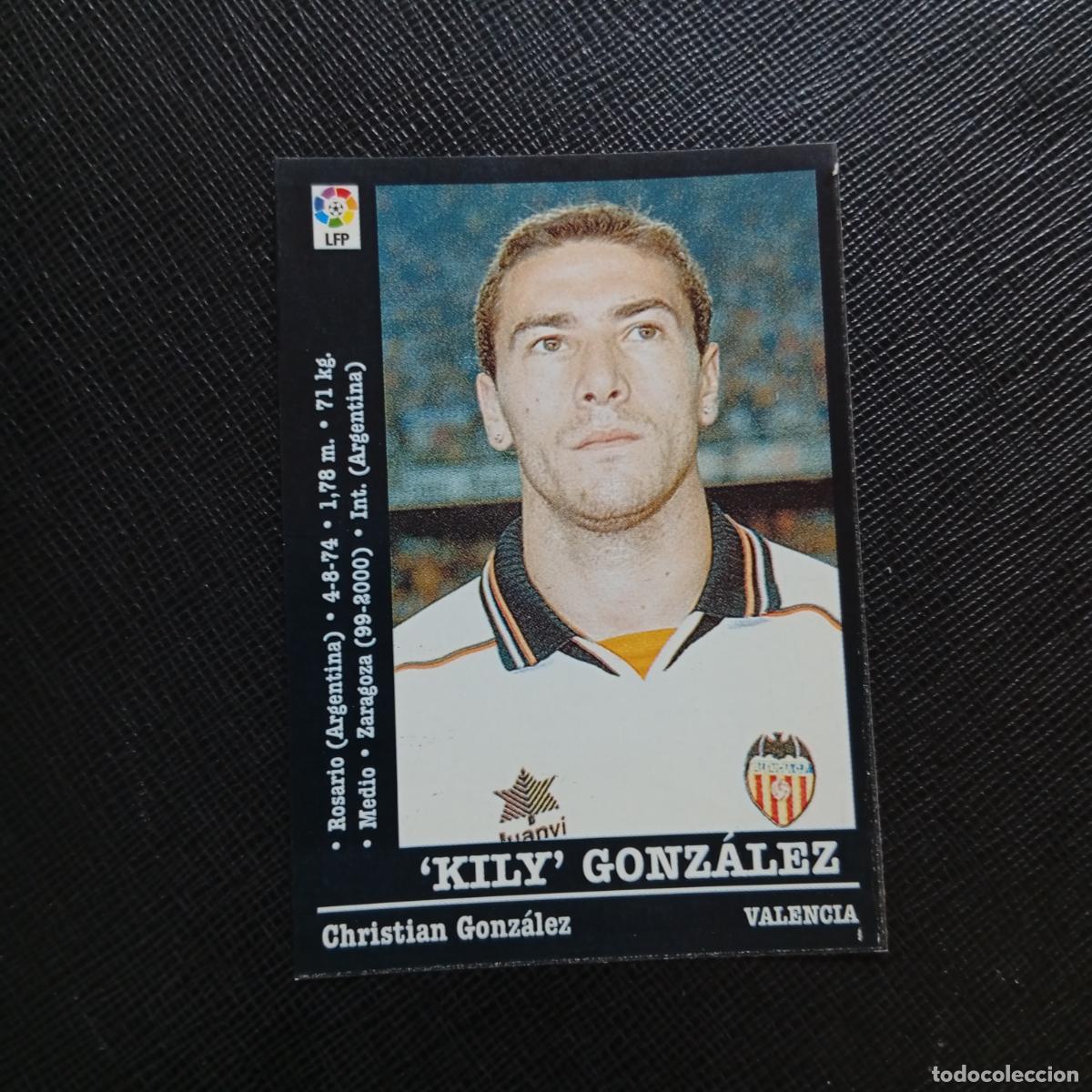Cromos de f&uacute;tbol: 47 KILY GONZALEZ VALENCIA PANINI 00 01 CROMO FUTBOL LIGA 2000 2001 - SIN PEGAR - A31 PG280