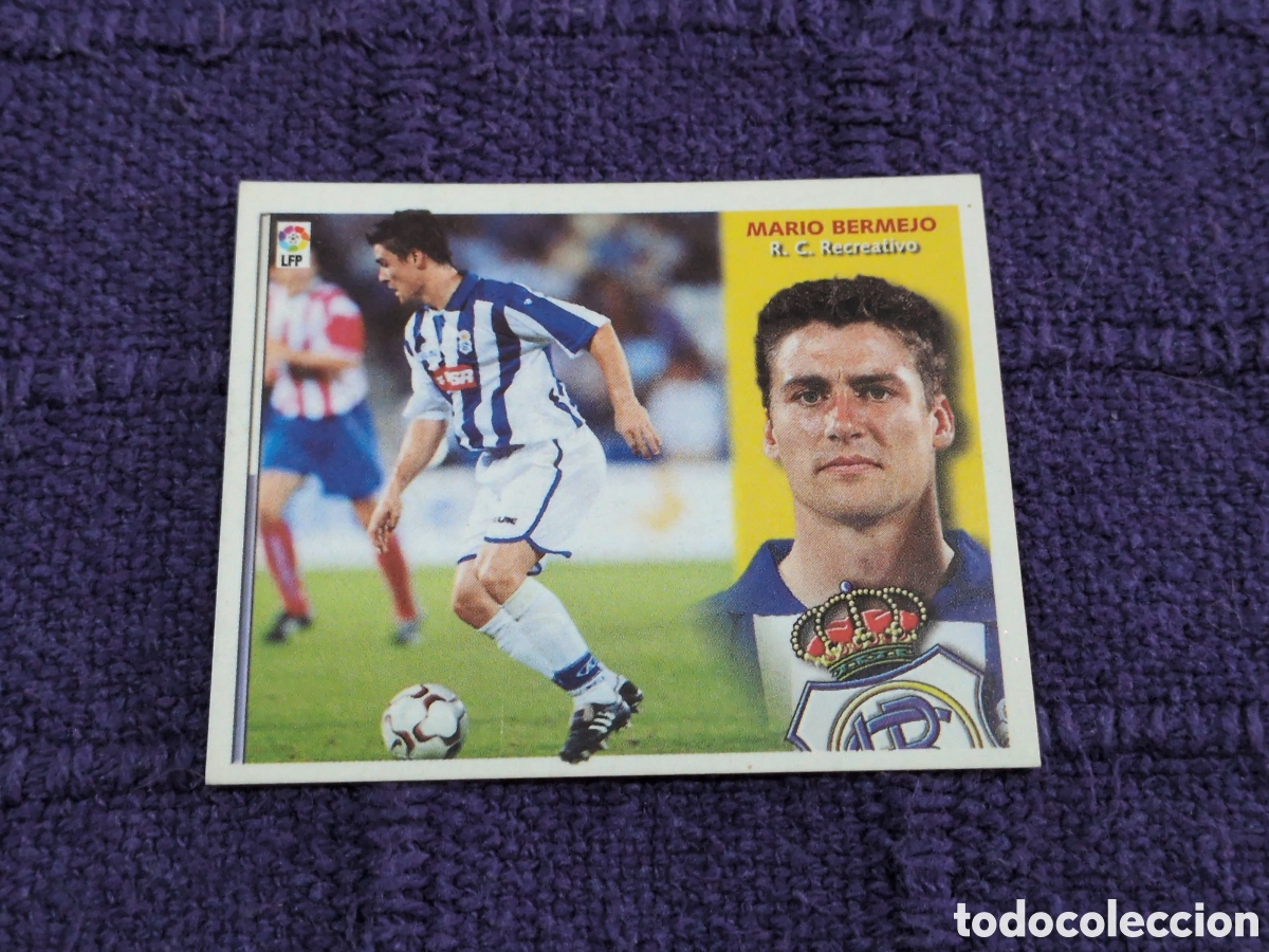 Fu&szlig;ball-Sticker: COLOCA MARIO BERMEJO RC RECREATIVO HUELVA COLECCIONES ESTE 2002 2003 LIGA 02 03 SIN PEGAR NUNCA