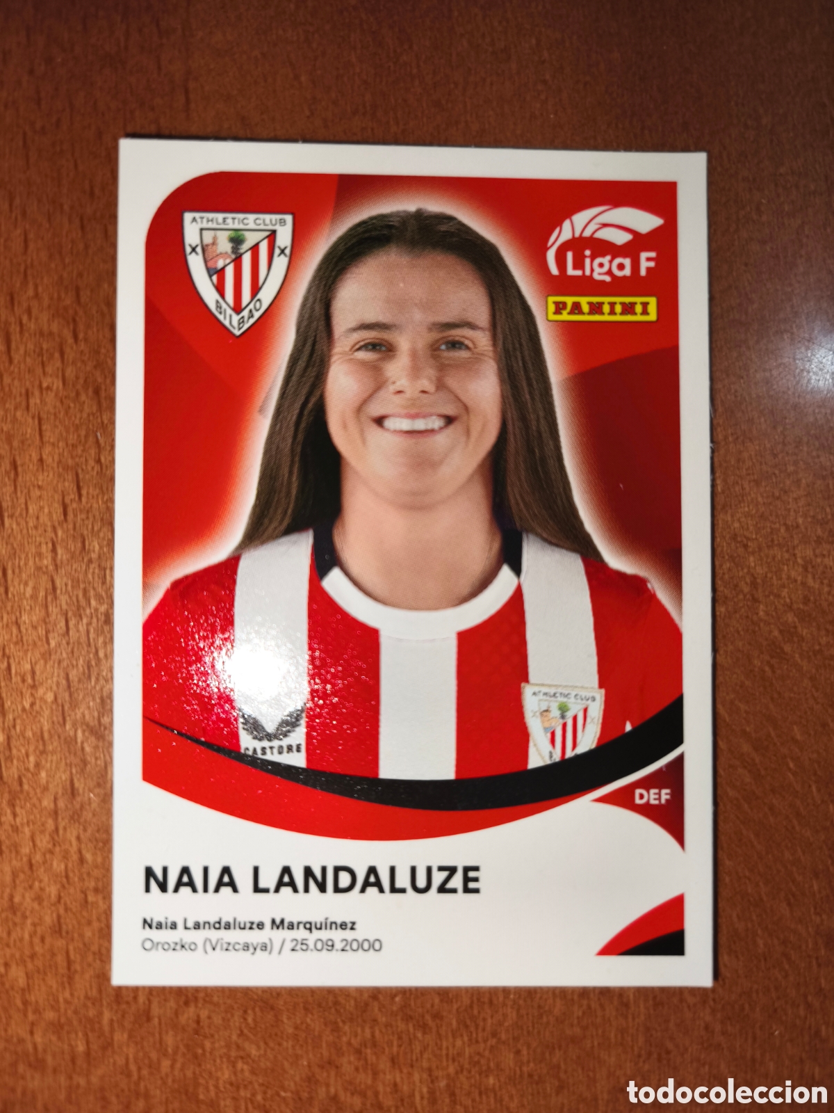 Cartes &agrave; collectionner de Football: Naia Landaluze n&deg;7 liga femenina f 24/25 Athletic Club