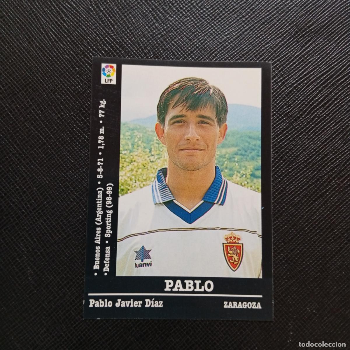 Cromos de f&uacute;tbol: 54 PABLO ZARAGOZA PANINI 00 01 CROMO FUTBOL LIGA 2000 2001 - SIN PEGAR - A31 PG298