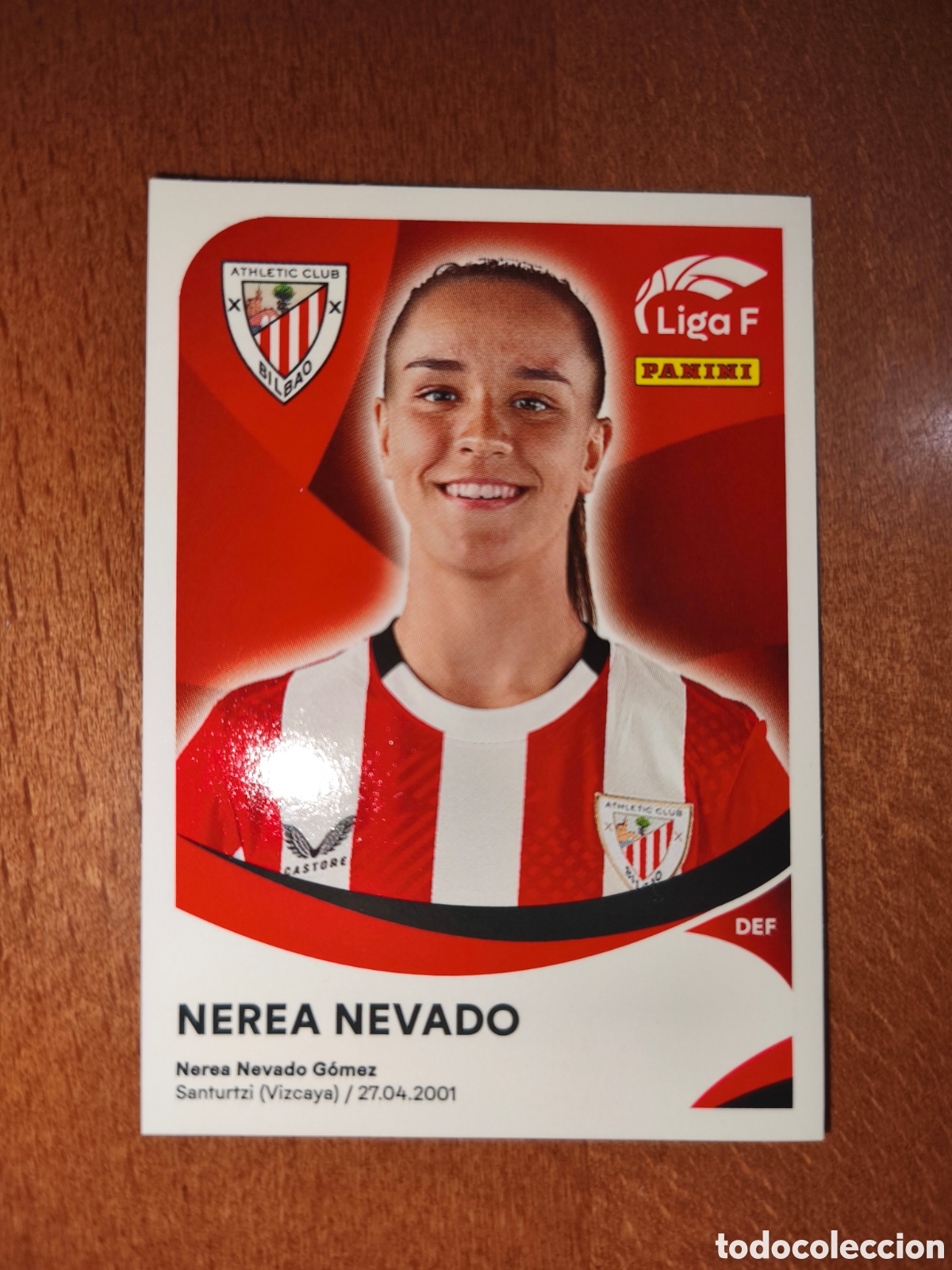 Cromos de f&uacute;tbol: Nerea Nevado n&deg;10 liga femenina f 24/25 Athletic Club