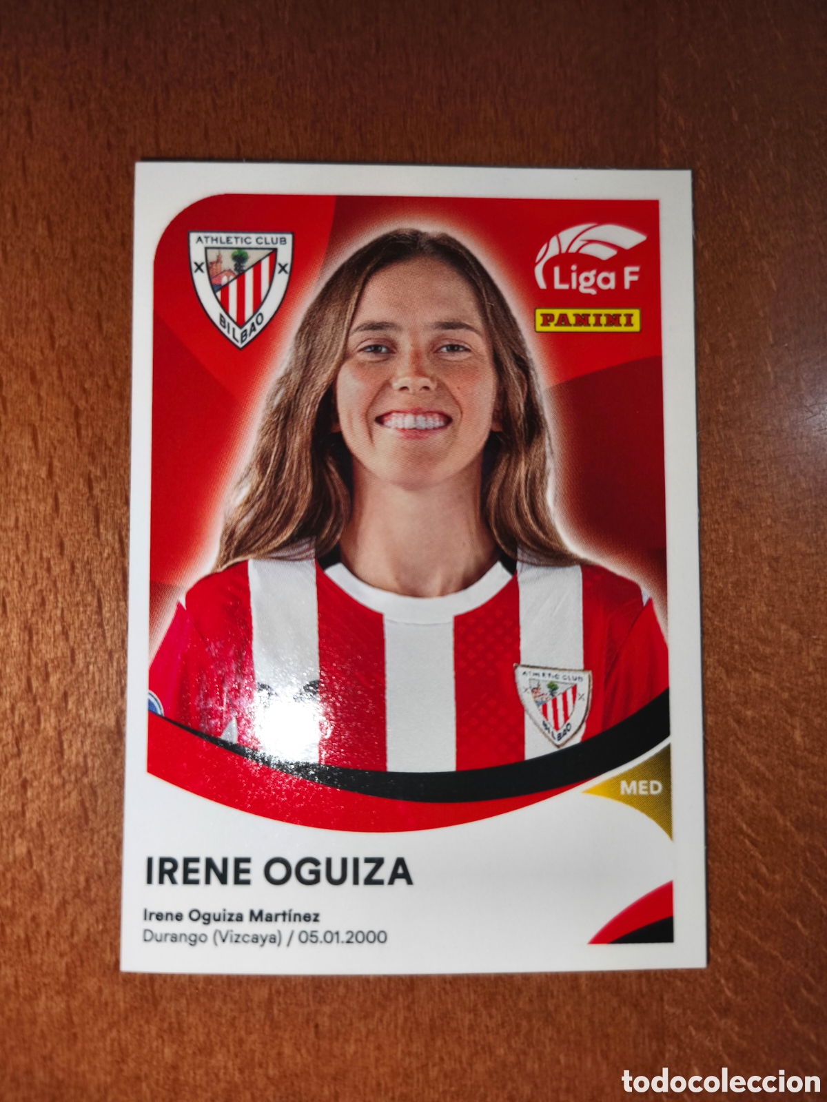 Cromos de f&uacute;tbol: Irene Oguiza n&deg;15 liga femenina f 24/25 Athletic Club
