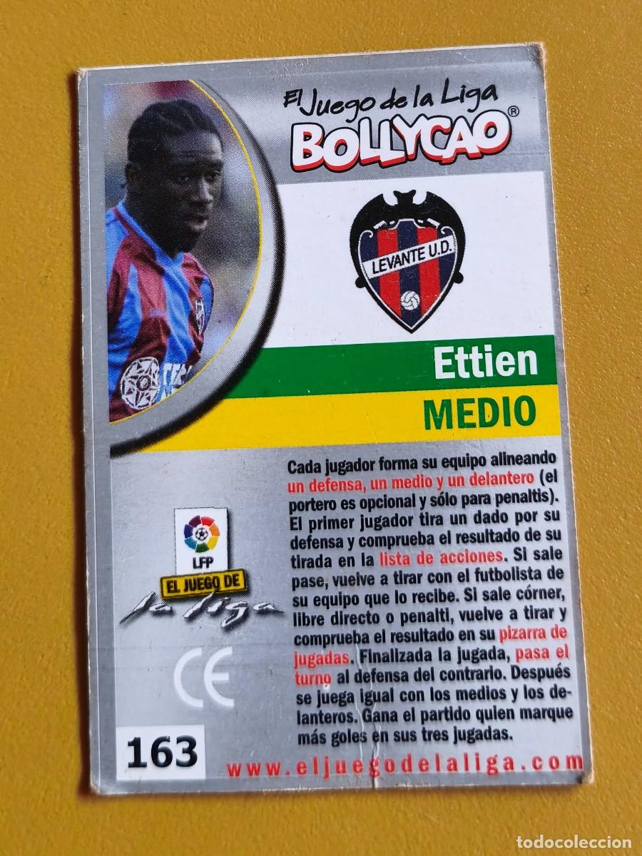 Cromos de f&uacute;tbol: ettien, bollycao el juego de la liga