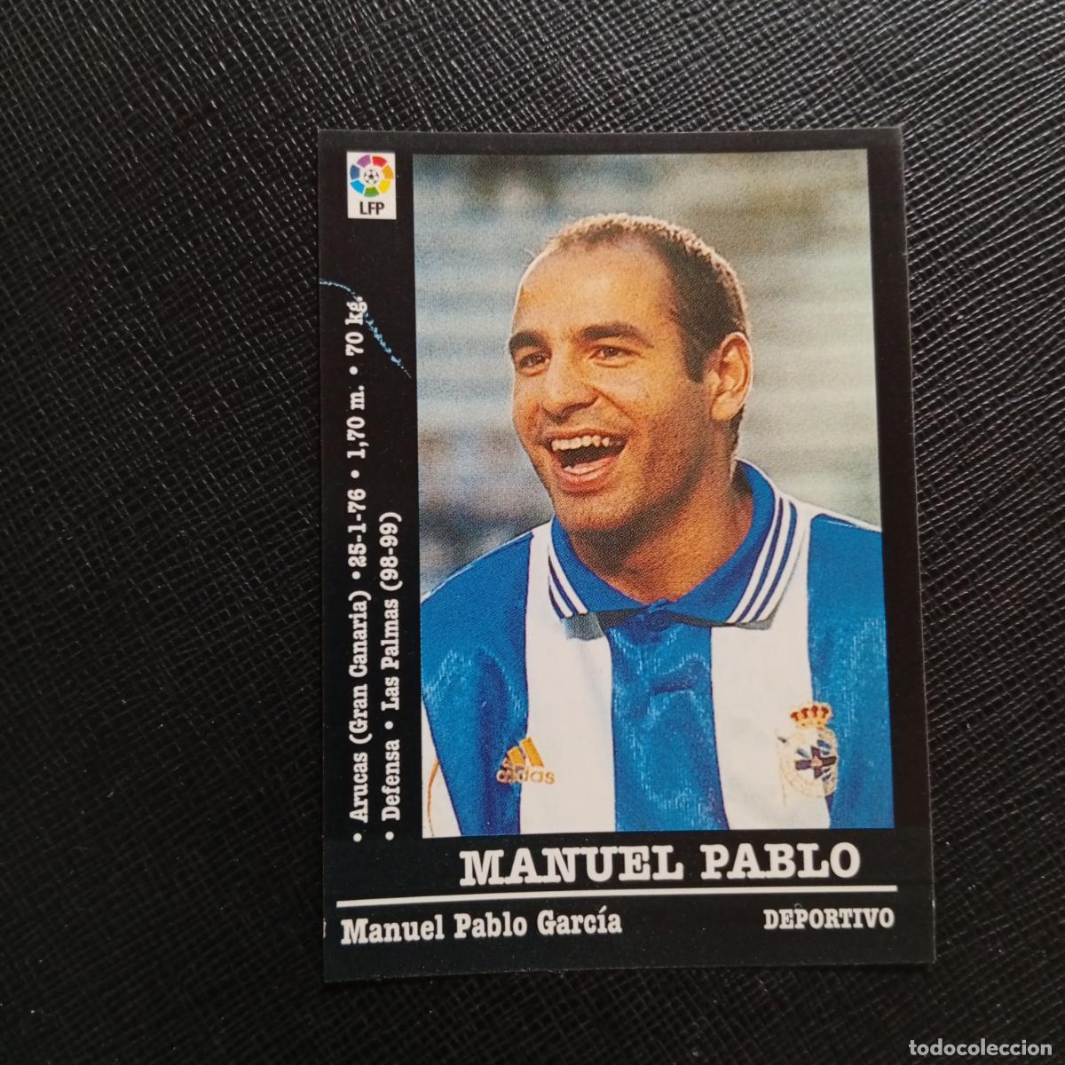 Cromos de f&uacute;tbol: 3 MANUEL PABLO DEPORTIVO PANINI 00 01 CROMO FUTBOL LIGA 2000 2001 - SIN PEGAR - A31 PG334