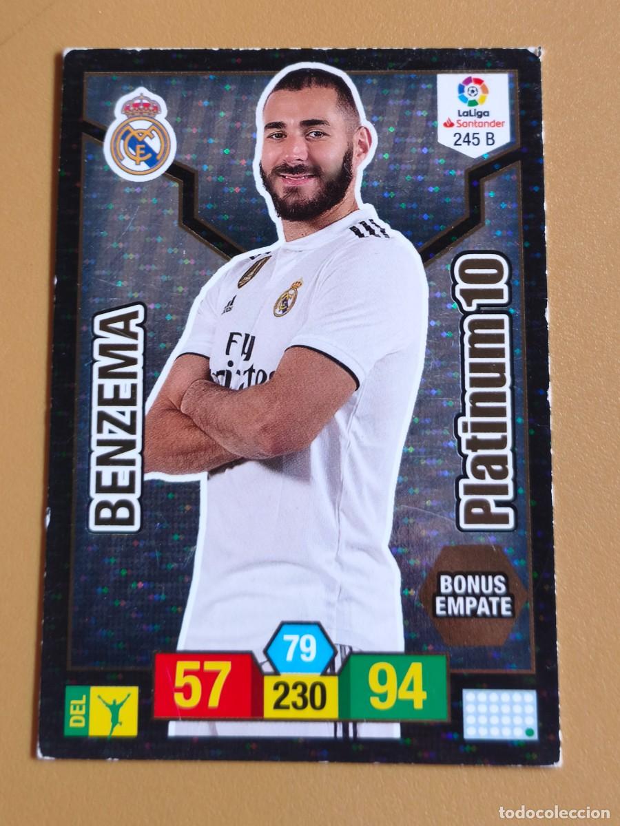 Cromos de f&uacute;tbol: benzema, adrenalyn 2018 19 platinum 10