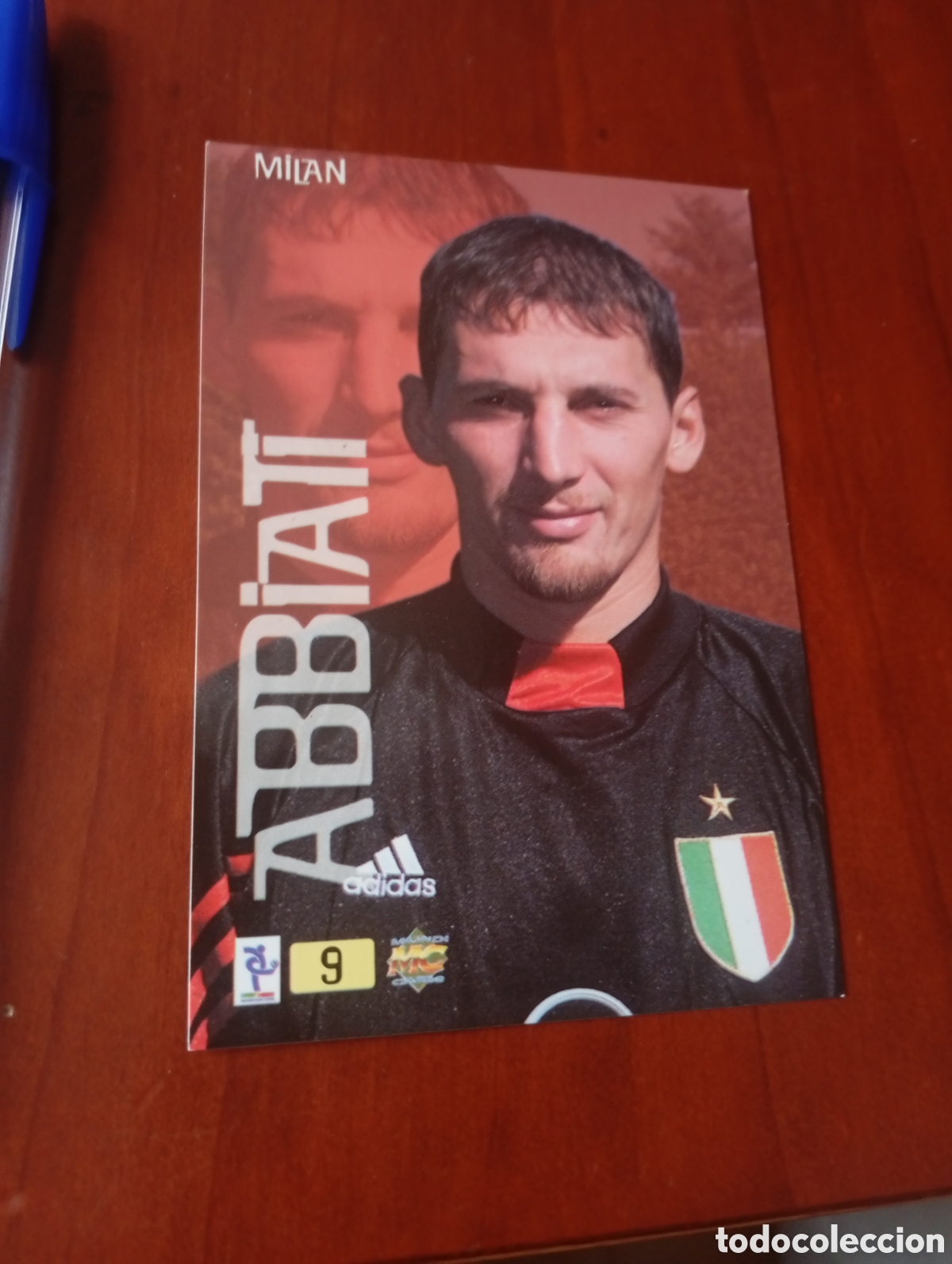 Cromos de f&uacute;tbol: CROMO TARJETA FUTBOL FOTO MUNDICROMO MILAN ABBIATI