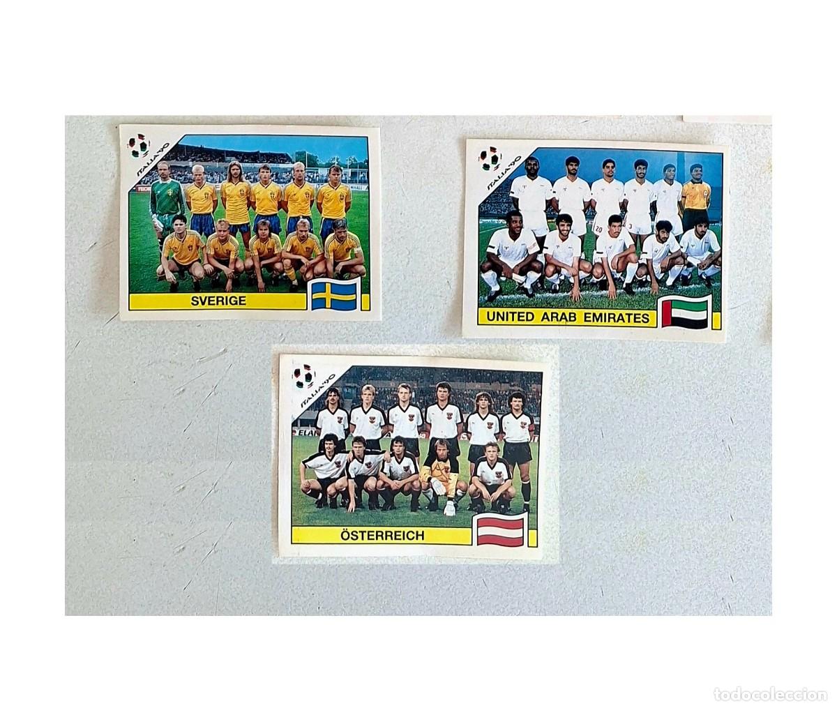 Cartes &agrave; collectionner de Football: PANINI MUNDIAL ITALIA 90 - N&ordm; 60, N&ordm; 232, N&ordm; 306 - SELECCIONES