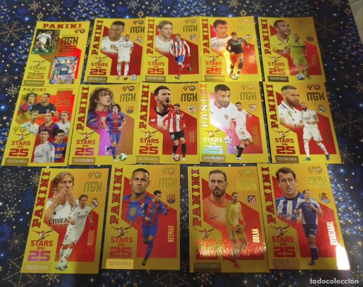 Cromos de f&uacute;tbol: Lote de 14 cartas Stars on 25 25&ordm; Aniversario de Panini Megacrack 26/27