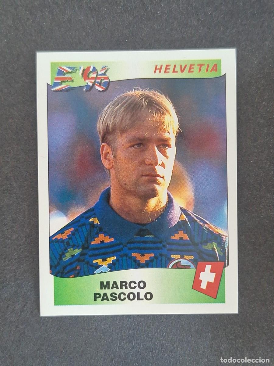 Cromos de f&uacute;tbol: L2 MARCO PASCOLO SELECCION SUIZA 57 EUROCOPA 1996 EURO 96 PANINI NUNCA PEGADO SIN PEGAR