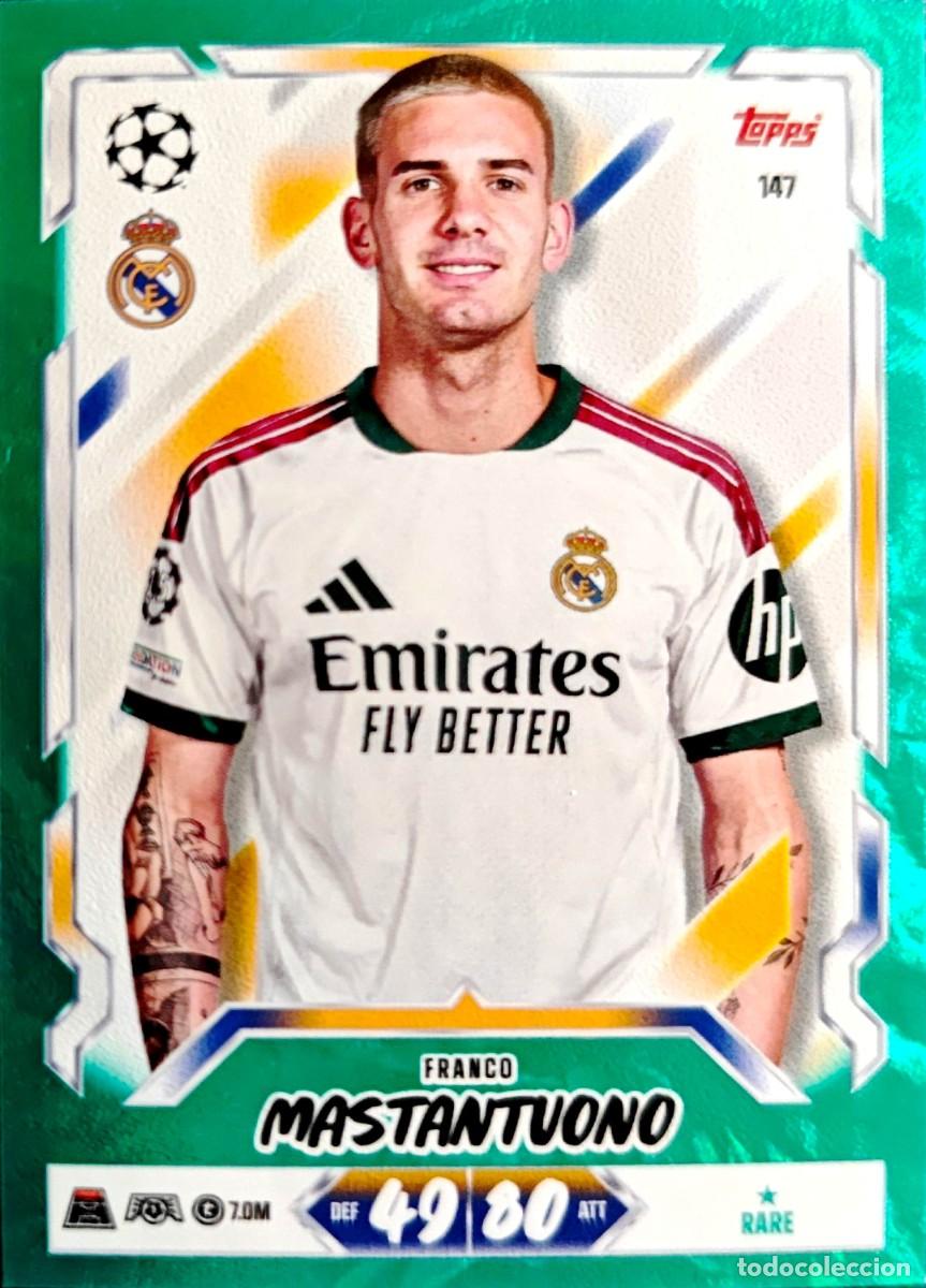 Cromos de f&uacute;tbol: 147 Franco Mastantuono - Real Madrid - GREEN - RARE - TOPPS Match Attax 2026 2027 26 27