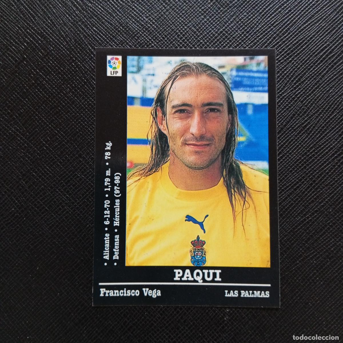 Cromos de f&uacute;tbol: 296 PAQUI LAS PALMAS PANINI 00 01 CROMO FUTBOL LIGA 2000 2001 - SIN PEGAR - A31 PG388
