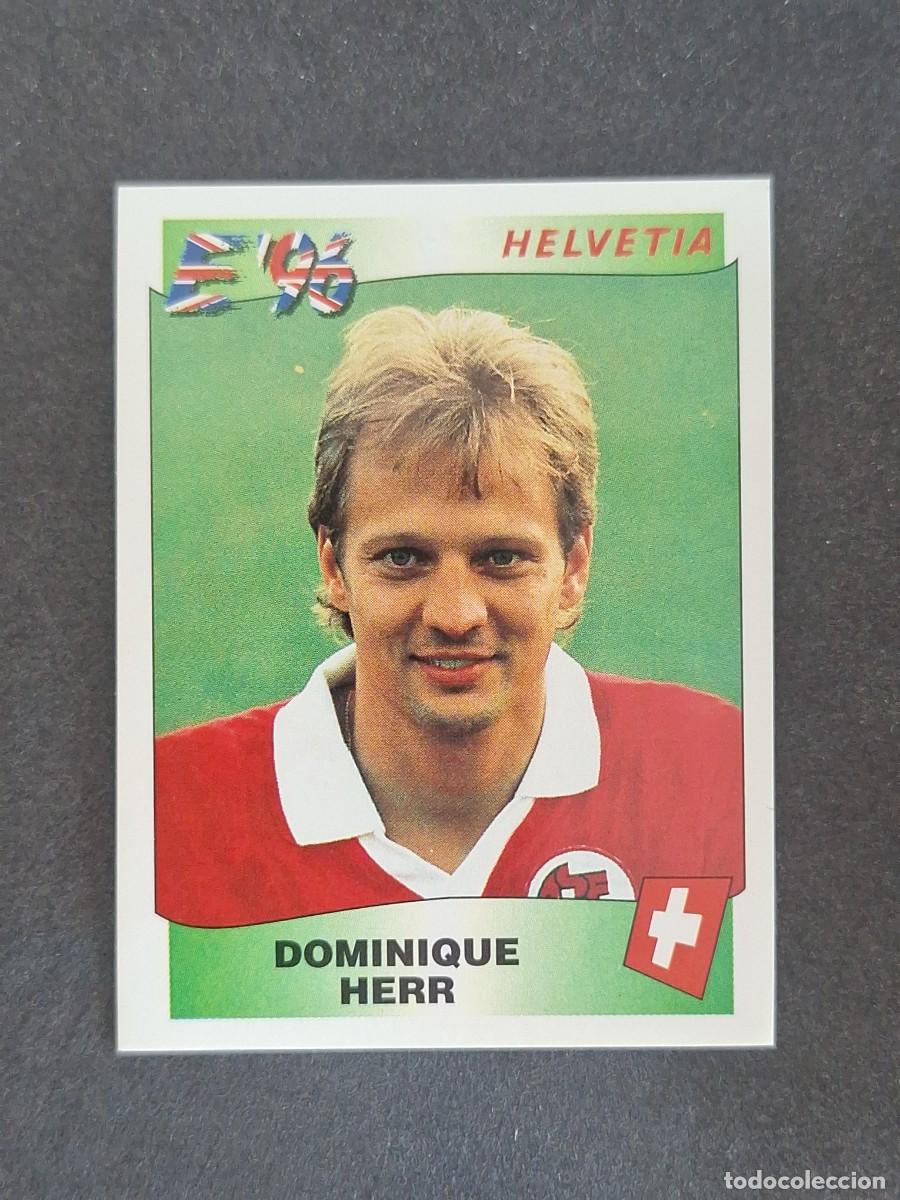 Cartes &agrave; collectionner de Football: L3 DOMINIQUE HERR SELECCION SUIZA 62 EUROCOPA 1996 EURO 96 PANINI NUNCA PEGADO SIN PEGAR