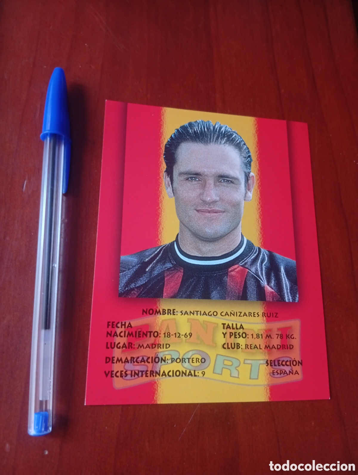 Cartes &agrave; collectionner de Football: CROMO TARJETA FUTBOL PANINI SPORTS 1997 REAL MADRID PHOTOCARD CA&Ntilde;IZARES
