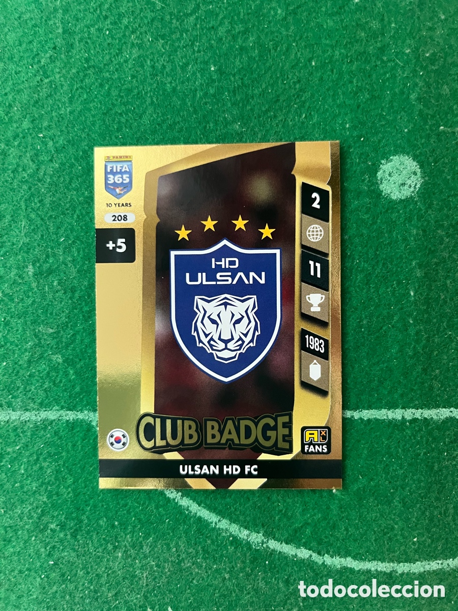 Cartes &agrave; collectionner de Football: 208 ULSAN HD FC ADRENALYN FIFA 365 2024 2025 PANINI ESCUDO