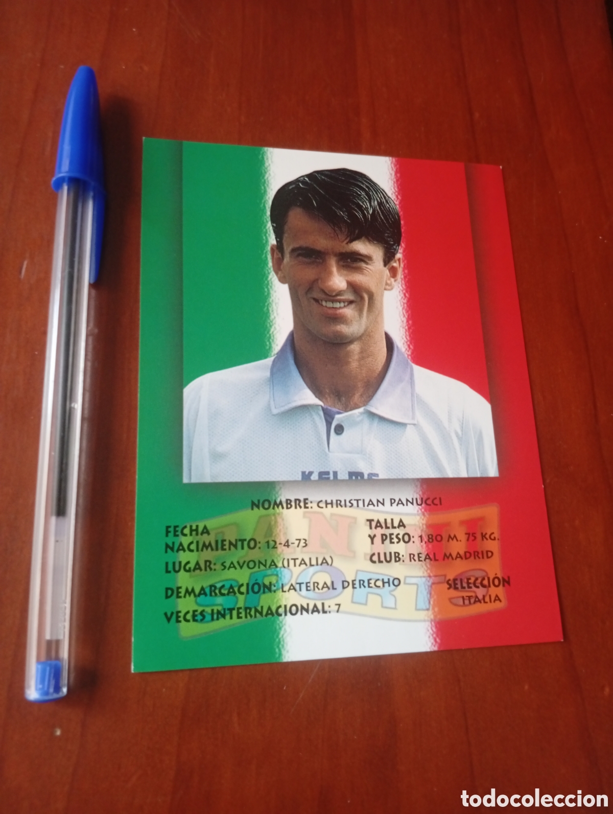 Fu&szlig;ball-Sticker: CROMO TARJETA FUTBOL PANINI SPORTS 1997 REAL MADRID PHOTOCARD PANUCCI