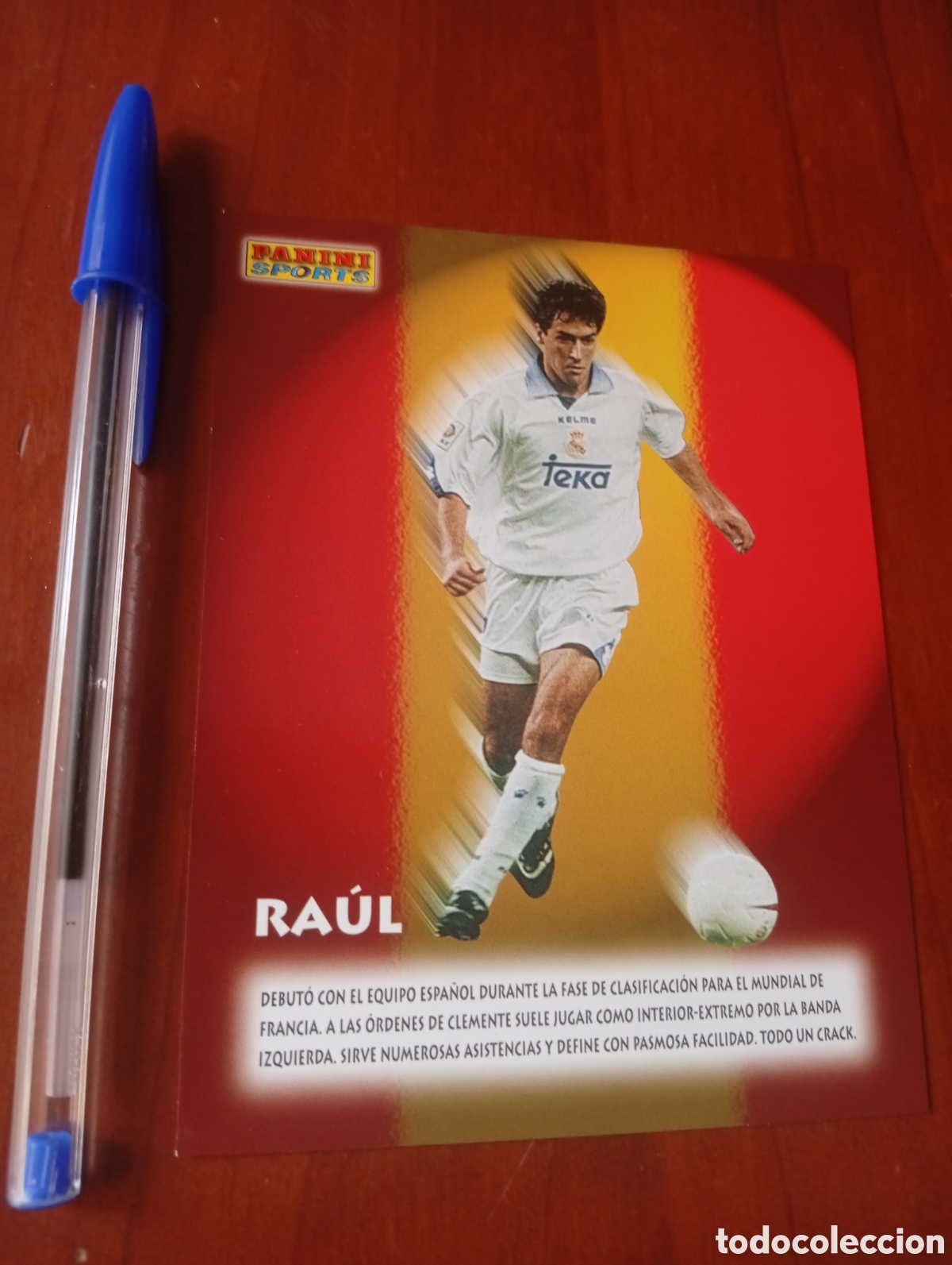 Figurine di Calcio: CROMO TARJETA FUTBOL PANINI SPORTS 1997 REAL MADRID PHOTOCARD RAUL