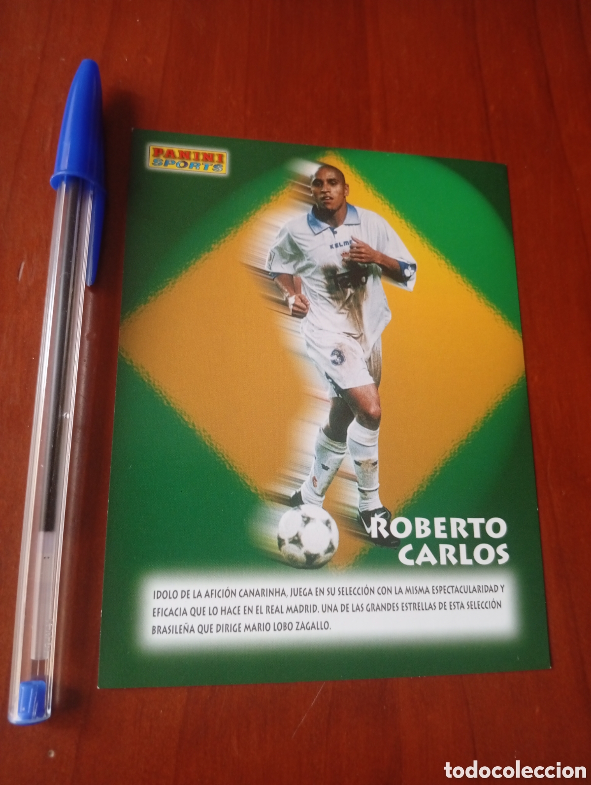 Figurine di Calcio: CROMO TARJETA FUTBOL PANINI SPORTS 1997 REAL MADRID PHOTOCARD ROBERTO CARLOS