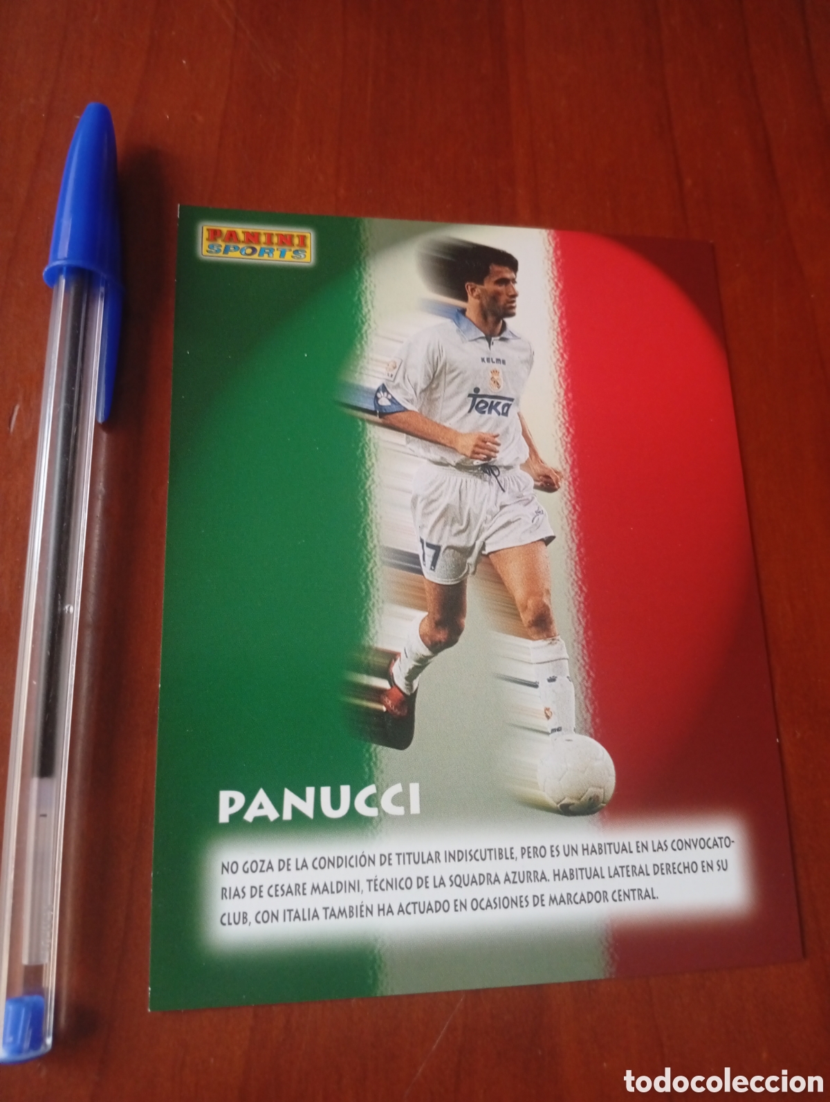 Figurine di Calcio: CROMO TARJETA FUTBOL PANINI SPORTS 1997 REAL MADRID PHOTOCARD ROBERTO PANICCI