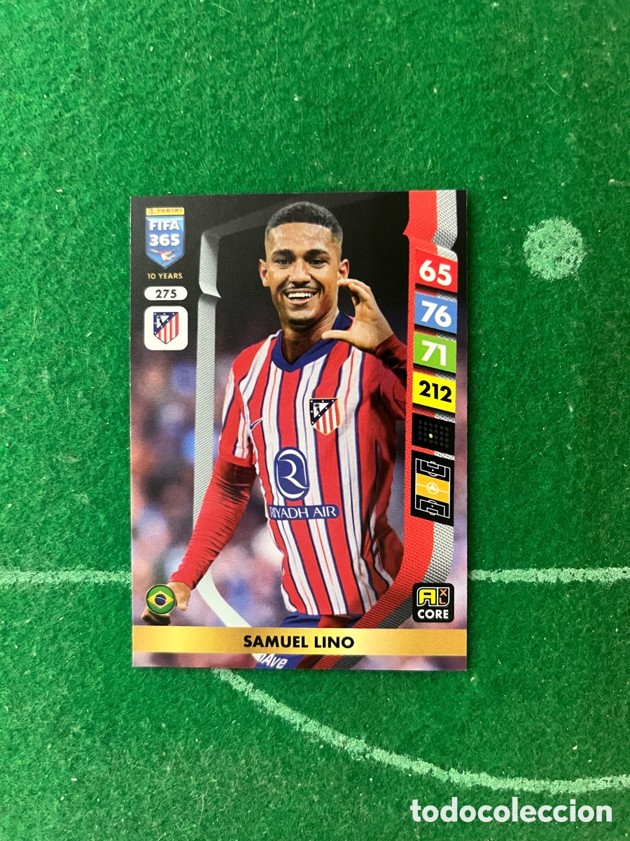 Football Stickers: 275 SAMUEL LINO ATL&Eacute;TICO DE MADRID ADRENALYN FIFA 365 2024 2025 PANINI