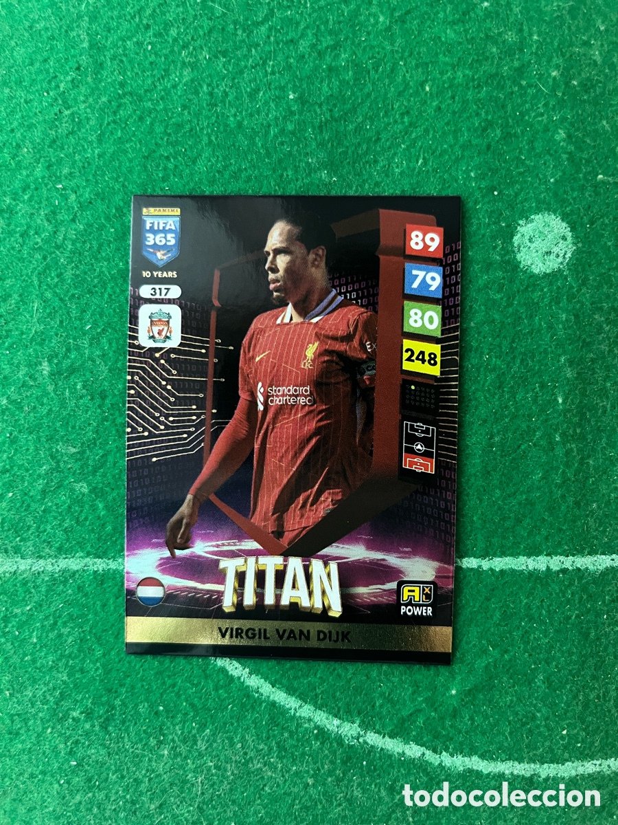 Figurine di Calcio: 317 VIRGIL VAN DIJK LIVERPOOL ADRENALYN FIFA 365 2024 2025 PANINI TITAN