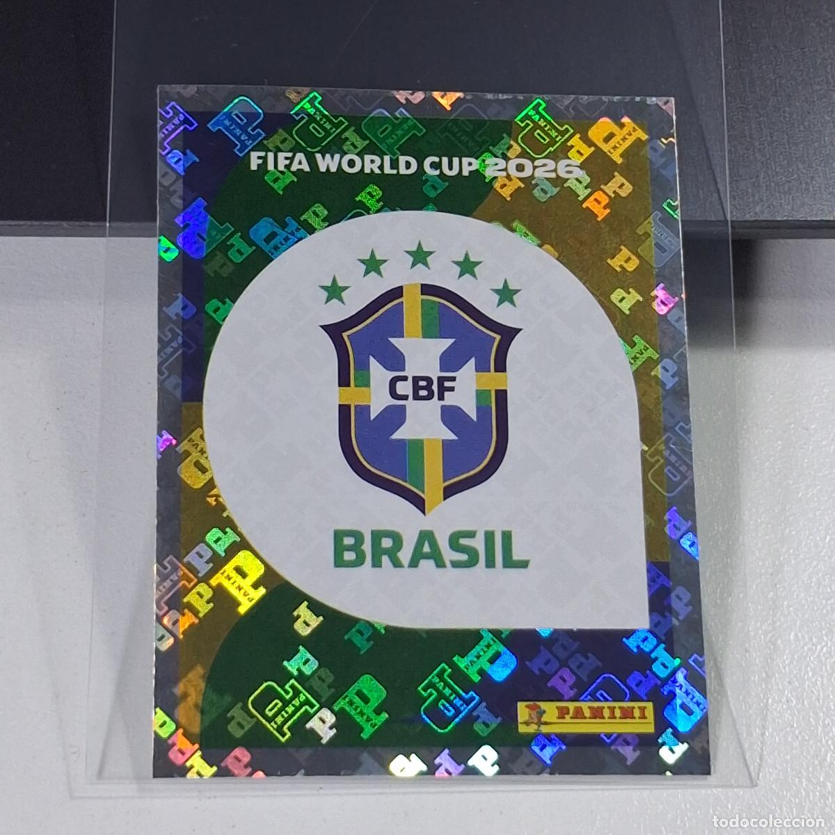 Fu&szlig;ball-Sticker: B67 BRA 1 BRA1 LOGO BADGE ESCUDO BRAZIL BRASIL MUNDIAL FIFA WORLD CUP 2026 STICKER PANINI