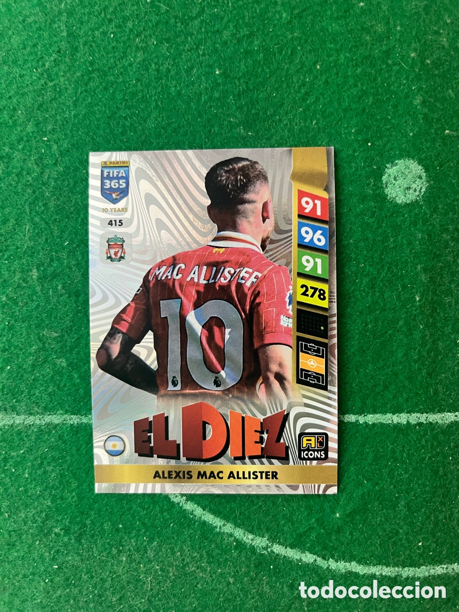 Cromos de Futebol: 415 ALEXIS MAC ALLISTER LIVERPOOL ADRENALYN FIFA 365 2024 2025 PANINI EL DIEZ