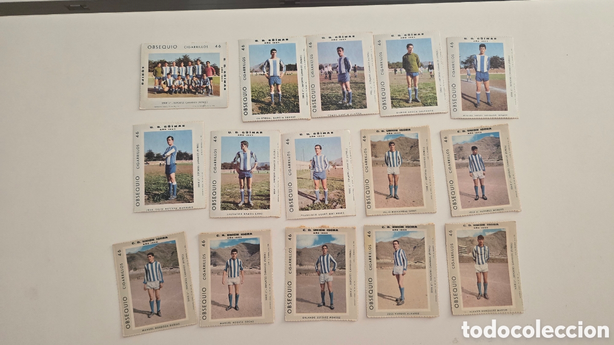 Cartes &agrave; collectionner de Football: Cromos de f&uacute;tbol. U.D G&uuml;imar. Cigarrillos 46