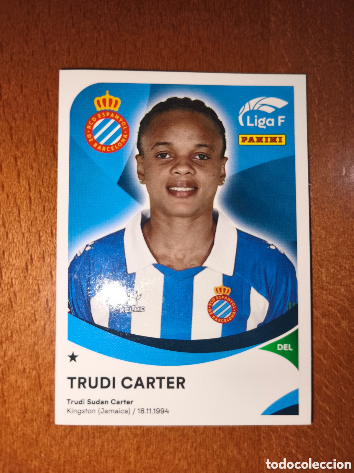 Cromos de f&uacute;tbol: Trudi Carter n&deg;161 liga femenina f 24/25 Espanyol Femenino